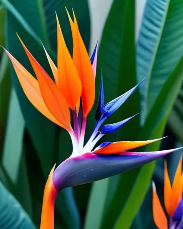 Orange Bird of Paradise Plants Set - Live Houseplant with Orange Flowers 6-8 Inch