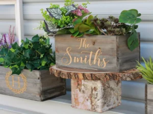 Custom Engraved Wooden Planter Box -Plant gifts for father's day