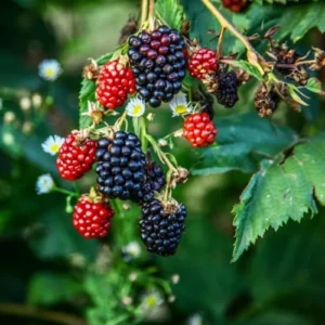 Triple Crown BlackBerry Bush Live Plant 1 Gallon Small Pot, Thornless BlackBerry Plants Live Fruit Tree for Planting Indoor Outdoor Garden Perennial
