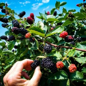 Triple Crown Thornless Blackberry Plant 1 Gallon Small Potted Fruit