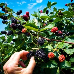 Navaho Thornless Blackberry Plants - 2 Live Bushes Ready to Plant