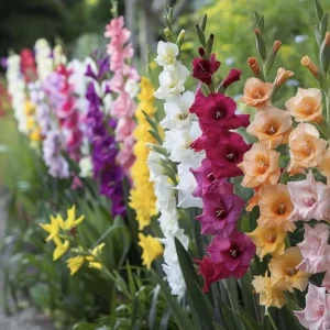 Gladiolus Bulbs Rainbow Mix – 5 Large Flowering Gladioli Bulbs 12/14 cm - Image 1