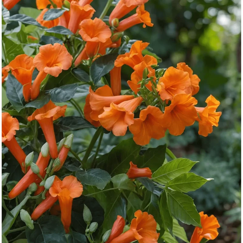Trumpet Creeper Seeds - 100 Campsis Radicans Seeds for Fast-Growing Orange Vines - Image 2
