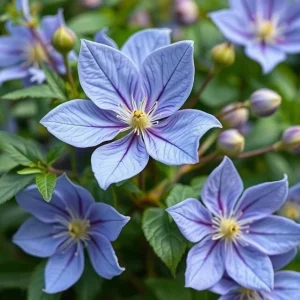 20 Blue Downy Clematis macropetala Hybrid Flower Seeds - Hardy Climber Vine Plant - Image 4