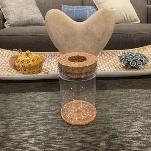 4in Desktop Hydroponic Propagation Vase - Clear Plastic Planter with Cork Lid & Coaster - Image 7