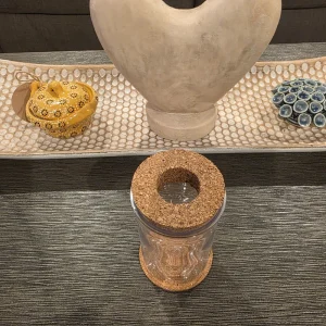 4in Desktop Hydroponic Propagation Vase - Clear Plastic Planter with Cork Lid & Coaster - Image 8