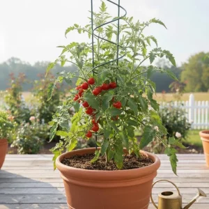 Cherry Tomato Live Plant - Sweet Tomatoes for Patio & Container - 2 Plants per Pot - 3-5 Inches Tall - Image 2