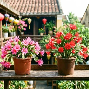 Easter Cactus Live Plant – 2 Inch Pot, Spring Blooming Indoor Plant, Red or Pink Flower - Image 2