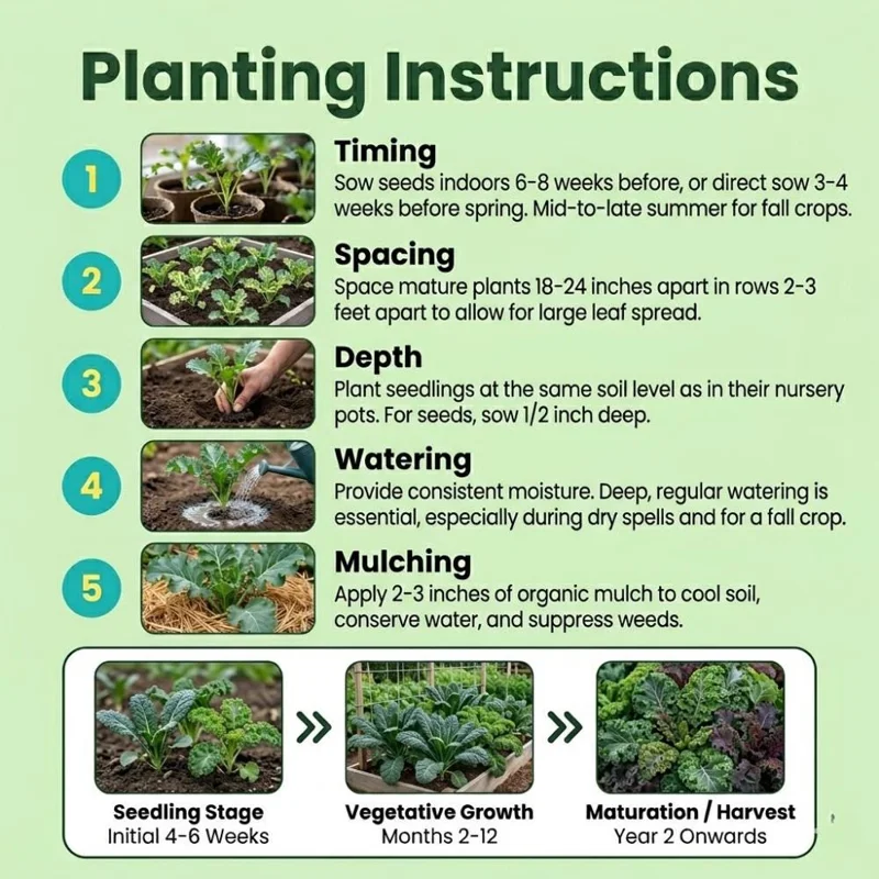 Kale Plant Live - 4-6 Inches Tall, Leafy Green Vegetable, 2 Plants in Pot, Indoor/Outdoor - Image 5