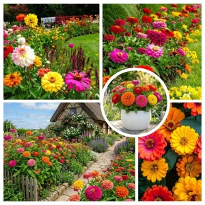 Mix Zinnia Live Plant – Colorful Annual Flowers, 8-12 Inches Tall, Indoor/Outdoor - Image 4