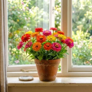 Mix Zinnia Live Plant – Colorful Annual Flowers, 8-12 Inches Tall, Indoor/Outdoor - Image 6