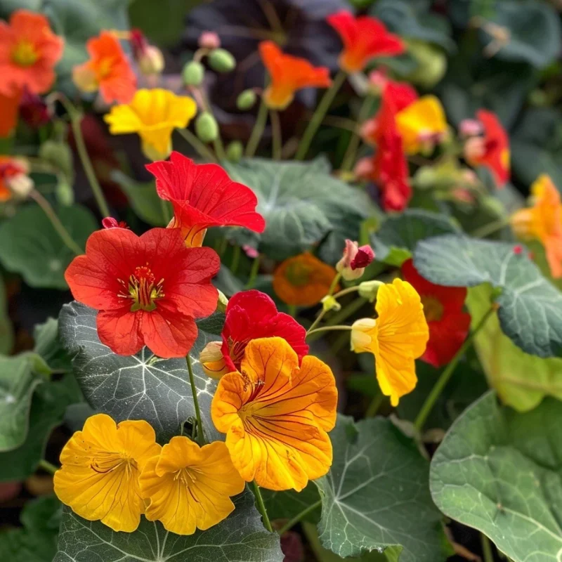 Nasturtium Live Plant - Climbing Flowers, 4 Inch Pot, Outdoor - Image 7