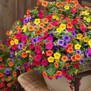 Petunia Grandiflora Seeds - 500+ Mixed Rainbow Colors - Annual Flower Seeds for Garden & Pots - Image 1