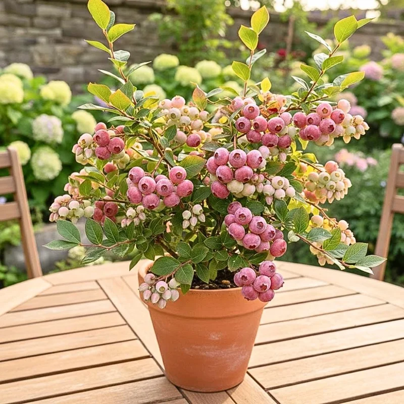 Pink Lemonade Blueberry Live Plant - Edible Fruit Bush for Garden - Image 1