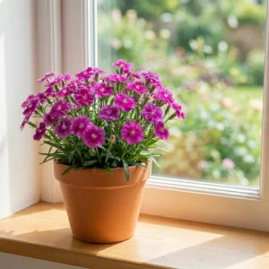 Pink Purple Dianthus Live Plant – 4-8 Inch Tall Perennial Flowers for Indoor & Outdoor - Image 4