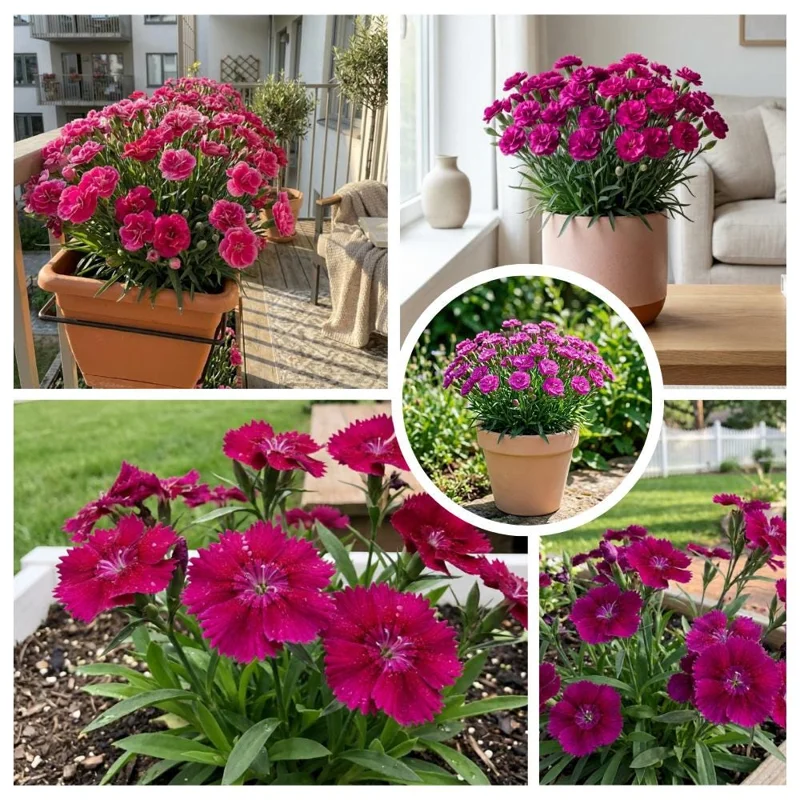 Pink Purple Dianthus Live Plant – 4-8 Inch Tall Perennial Flowers for Indoor & Outdoor - Image 7