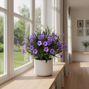 Purple Mexican Petunia Live Plant – 3-5 inches Tall Perennial Flowers - Image 4