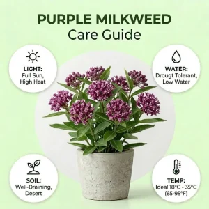 Purple Milkweed Live Plant – 12-18 Inches Tall – Outdoor Perennial for Pollinators - Image 2