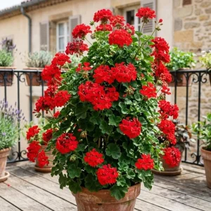Red Geranium Live Plant - 4 Inch Pot, Classic Outdoor Flower for Garden & Patio - Image 5