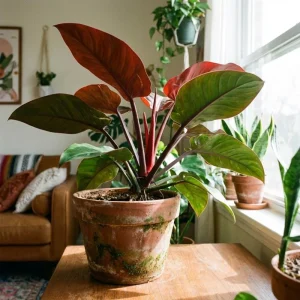 Red Philodendron Live Plant – 4 Inch Pot – Rare Indoor Houseplant - Image 3