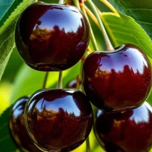 Set of 2 Black Cherry Bare Roots for Planting - Sweet Fruit Tree, 1-2 Feet Tall - Image 1
