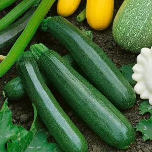 Set of 3 Live Green Zucchini Squash Seedling Pots – 4 Inch Pots – 2 Plants Per Pot (2PPP) - Image 3