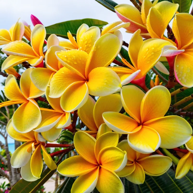 5 Bright Yellow Plumeria Seeds - Hawaiian Flower Perennial Seed - Image 8