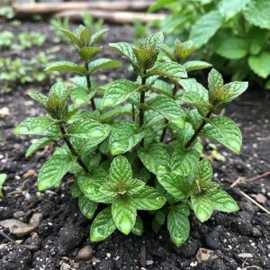 Chocolate Mint Live Herb Plant - 3.5 Inch Pot, Fragrant Edible Leaves, 3-5 Inches Tall for Outdoor Gardening - Image 1