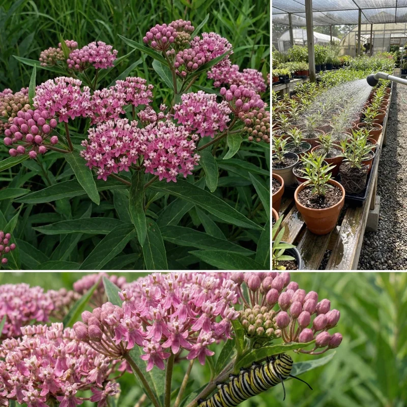 Pink Milkweed Live Plants (2 Pack) – 4-7" Tall – Butterfly Host Plant, Outdoor Perennial - Image 4