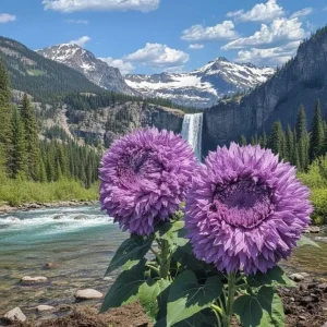 Purple Giant Teddy Bear Sunflower Seeds - 50 Seeds for Planting Outdoor Garden - Image 2