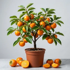Set of 5 American Persimmon Bareroot Trees, Cold Hardy, 10-15 Inches Tall, Dormant - Image 1