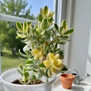 Tricolor Variegated Jade Plant Live Succulent, Crassula Ovata, 3.5 Inch Pot, 3-4 Inches Tall, Indoor - Image 6