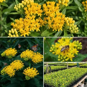 Yellow Milkweed Live Plant (2-Pack) – 4-7 Inch Tall Butterfly Host Perennial - Image 4