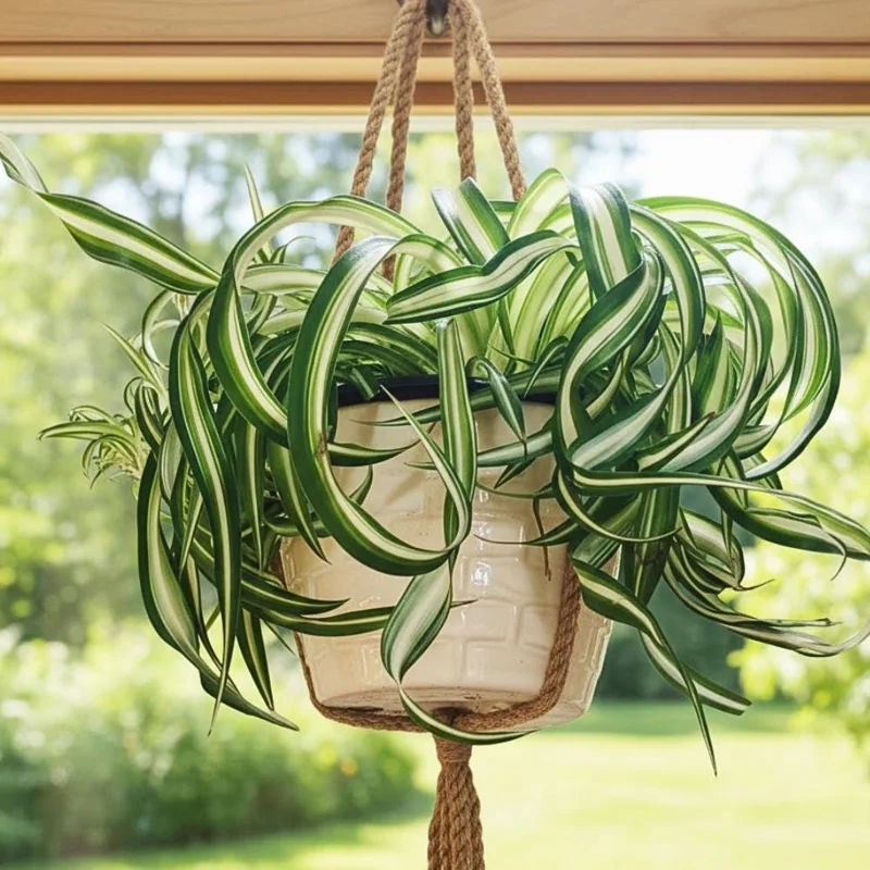 Curly Spider Plant Live - Chlorophytum Comosum Houseplant 4-6 Inch, 2 Inch Pot - Image 6