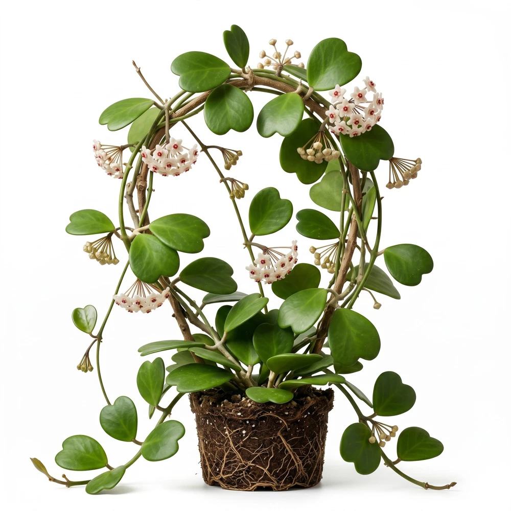 Hoya Kerrii Plant - Sweetheart Succulent Live Houseplant, 1 Leaf, 4-6" Tall - Image 1