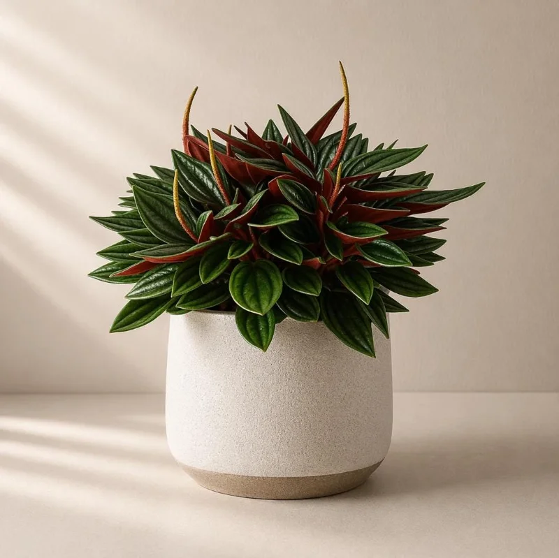 Set of 2 Peperomia Rosso Live Plants - 5-8 Inch Tall, 4 Inch Pot - Indoor Houseplant - Image 5