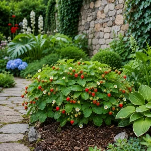 Wild Strawberry Live Plant – 3 Inch Pot – Low Growing Ground Cover – Outdoor Berry Plant - Image 2