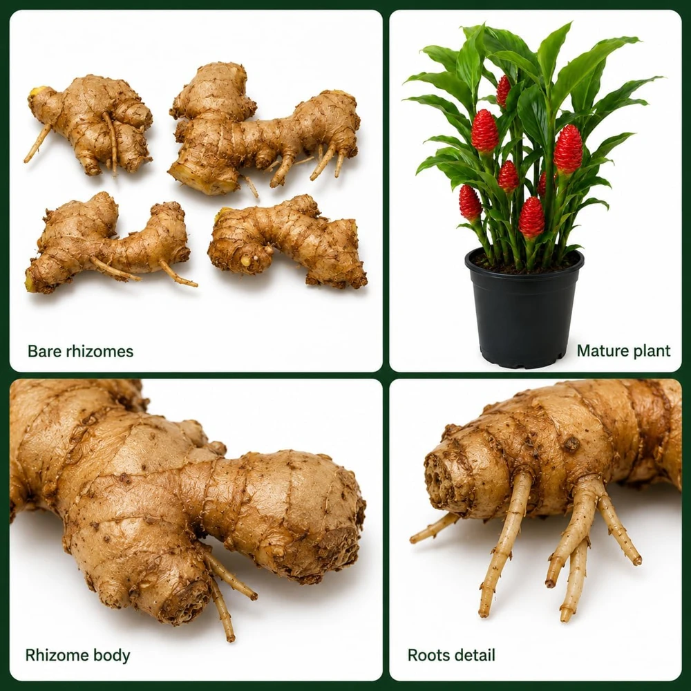 7 Awapuhi Shampoo Ginger Rhizomes - Zingiber Zerumbet Pinecone Roots for Planting - Image 5