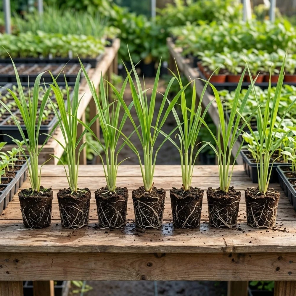 7 Live Lemongrass Starter Plants - Rooted Herb, 4-6 Inches Tall, Outdoor - Image 4