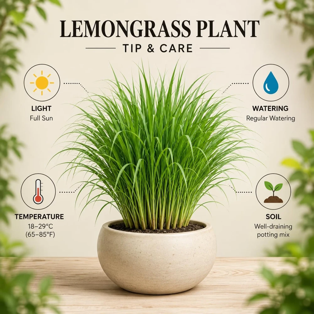 7 Live Lemongrass Starter Plants - Rooted Herb, 4-6 Inches Tall, Outdoor - Image 5