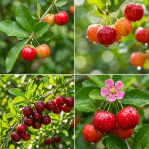 Barbados Cherry Live Plant, 4-7 Inch Acerola Cherry Starter Tree, Tropical Fruit for Outdoor Garden - Image 2