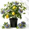 Blue Passiflora Live Plant – Fragrant Passion Flower Vine – Perennial – 4-6 Inch Tall - Image 1
