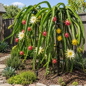 Dragon Fruit Live Plants - Set of 2, 3-6 Inch Tropical Cactus Starters for Outdoor Garden - Image 2
