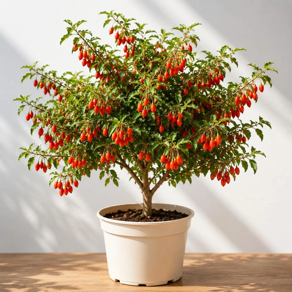 Goji Berry Plant Live – Red Goji Bush – 4-8 Inch Tall – Outdoor Perennial Fruit - Image 1