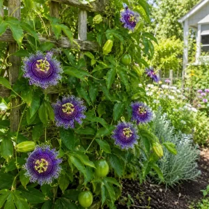 Maypop Passion Vine Plant Live - Passiflora Incarnata, Purple Flower, 4-6 Inch Tall, Outdoor Climbing Vine - Image 3