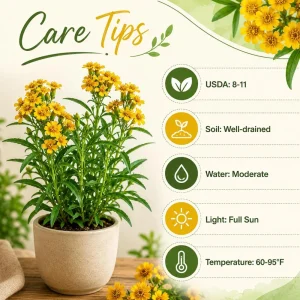 Mexican Tarragon Live Plants - Set of 4, 4-8 Inch Tall, Perennial Herb - Image 3