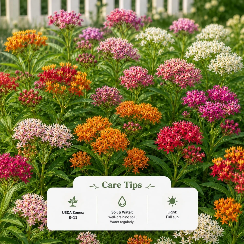 Mix Tropical Milkweed Live Plant Set – 4 Plants, 4-8 Inch Tall, Perennial - Image 5