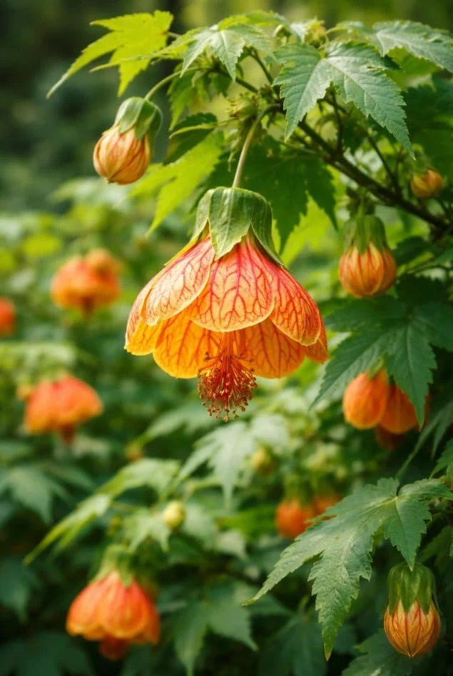 Orange Abutilon Live Plants – Trailing Lantern Flower Vine – 2 Pack – 4-6 Inch Tall - Image 7