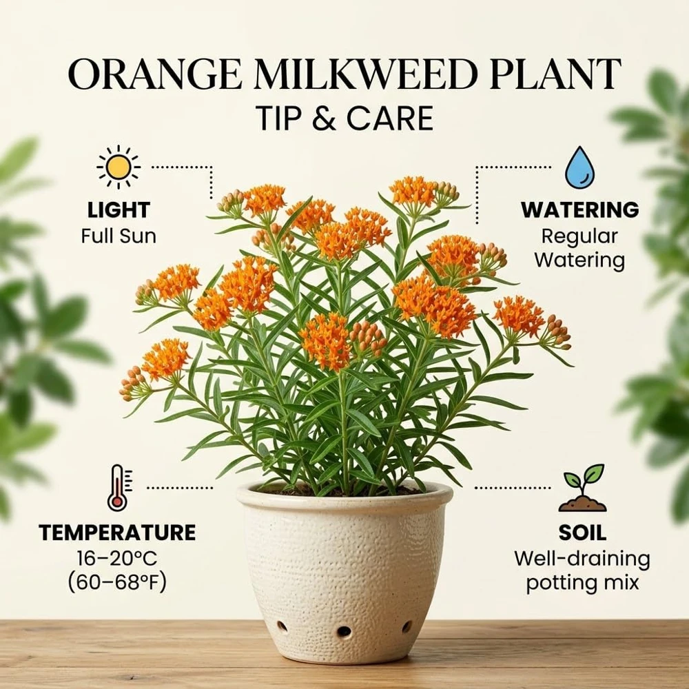 Orange Milkweed Live Plant 3 Pack, 4-7 inches Tall, Well Rooted Perennials - Image 2