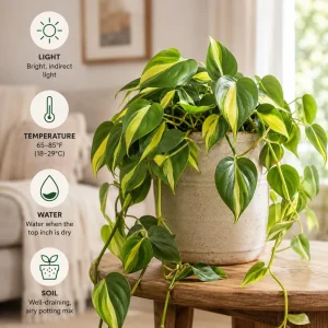 Philodendron Brasil Live Plant Set – 2 Heartleaf Indoor Houseplants, 5-8 Inches Tall in 4 Inch Pots - Image 2